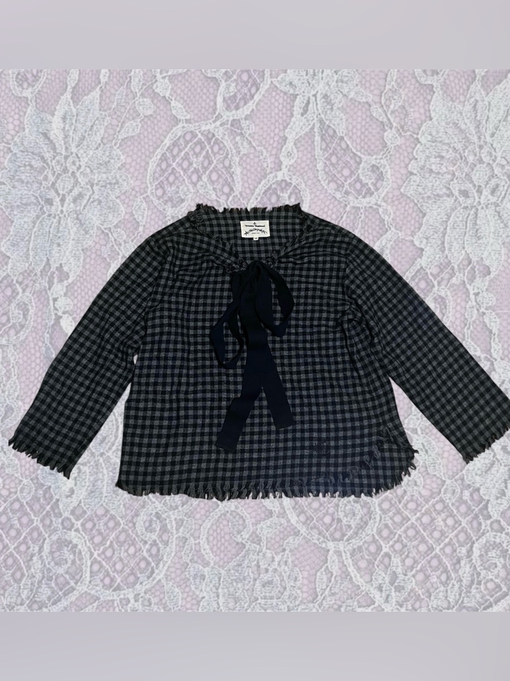 Vivienne Westwood vintage Black & Gray Linen Blouse